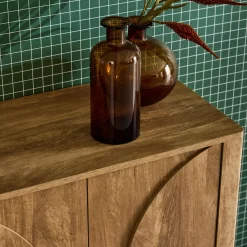 Credenza esotica effetto legno di mango 2 ante, 80cm