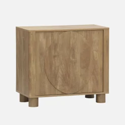 Credenza esotica effetto legno di mango 2 ante, 80cm
