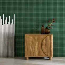 Credenza esotica effetto legno di mango 2 ante, 80cm