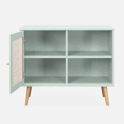 Credenza in cannage, 1 anta, 80cm