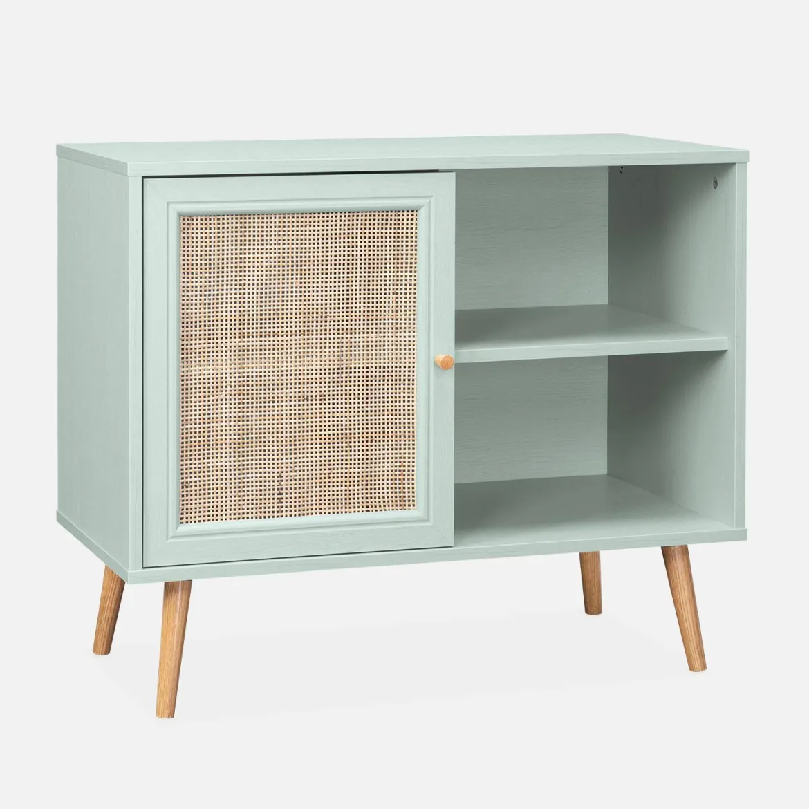 Credenza in cannage, 1 anta, 80cm