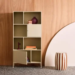 Credenza industriale in metallo con 8 scomparti