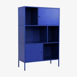 Credenza industriale in metallo con 6 scomparti