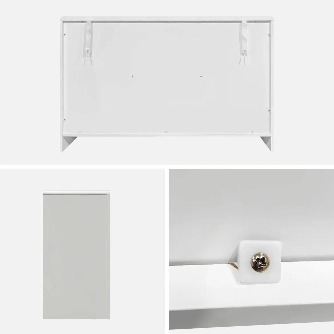 Credenza organica a 6 scomparti effetto legno, 120cm