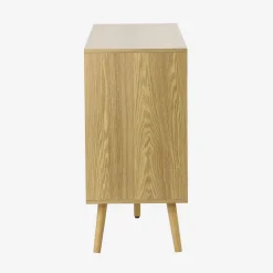 Credenza scandinava a 2 ante effetto legno di noce, 160cm