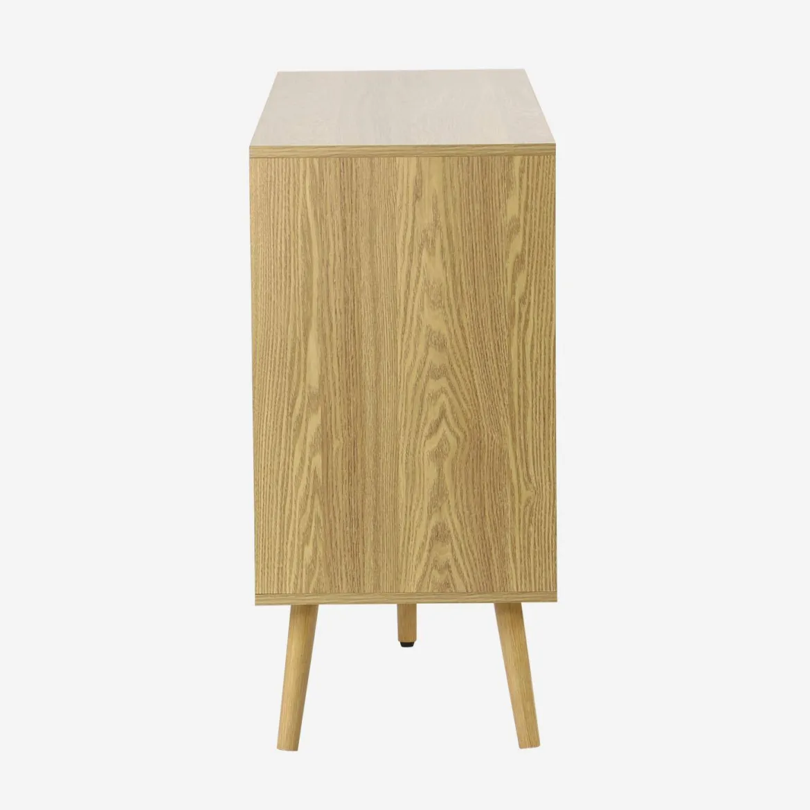 Credenza scandinava a 2 ante effetto legno di noce, 160cm