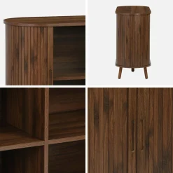Credenza scandinava a 2 ante scorrevoli, 120cm