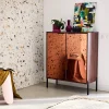 Credenza vintage effetto legno di noce, 83cm