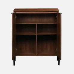 Credenza vintage effetto legno di noce, 83cm
