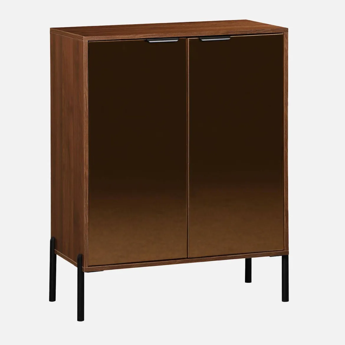 Credenza vintage effetto legno di noce, 83cm