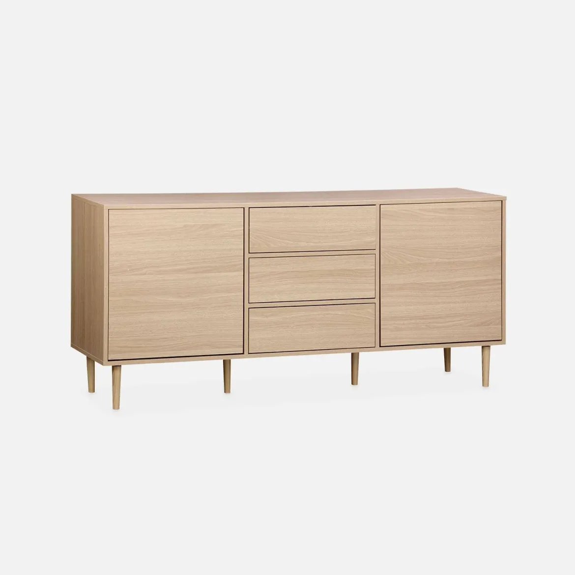 Credenza a 2 ante effetto legno, 160cm