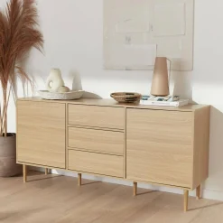 Credenza a 2 ante effetto legno, 160cm