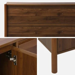 Credenza decorazione legno 3 ante 140cm