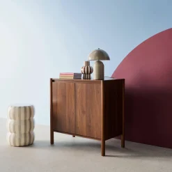 Credenza decorazione legno 2 ante 80cm