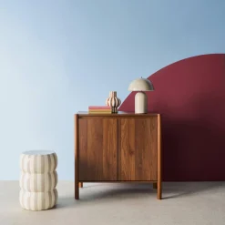 Credenza decorazione legno 2 ante 80cm
