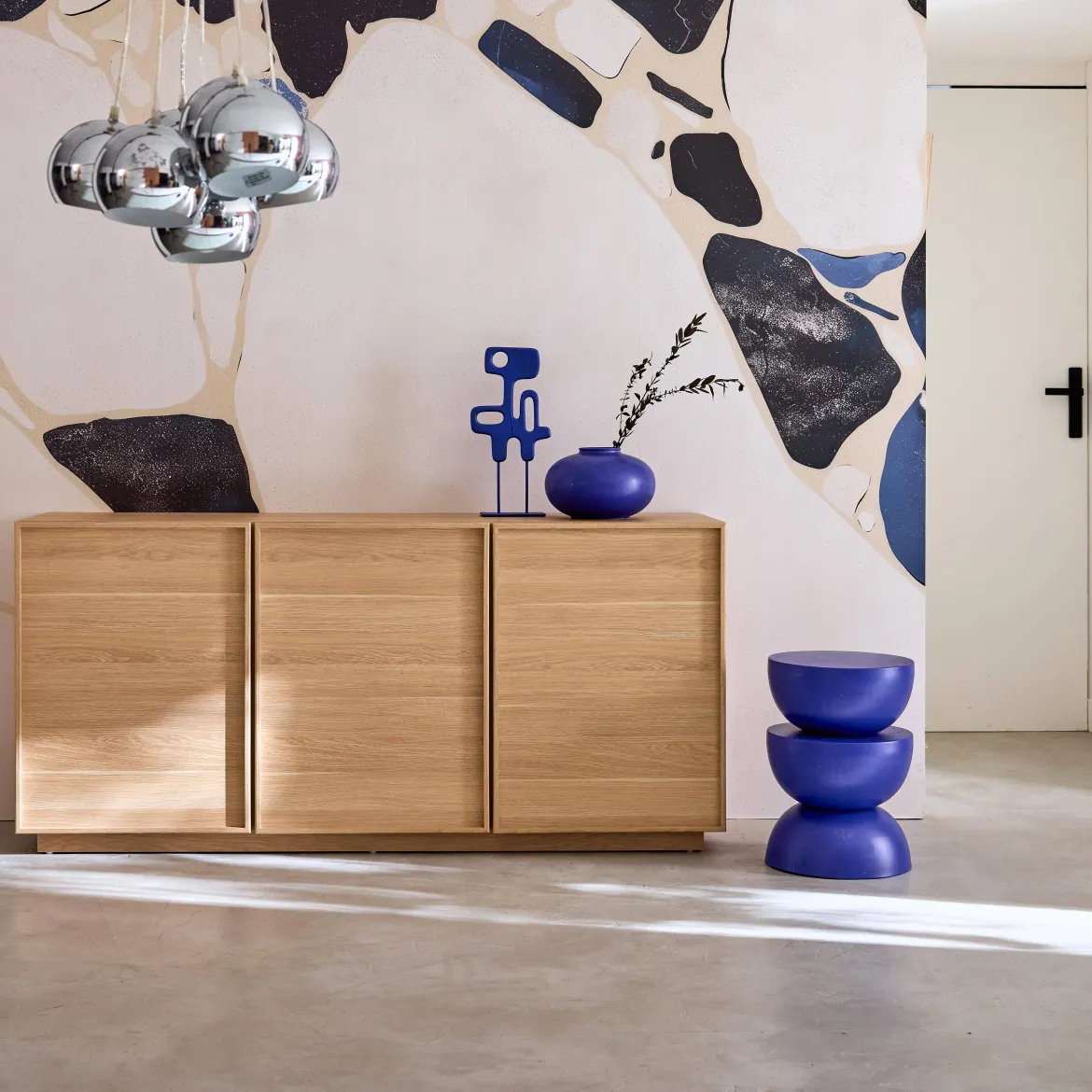 Credenza effetto legno 3 ante, 160cm