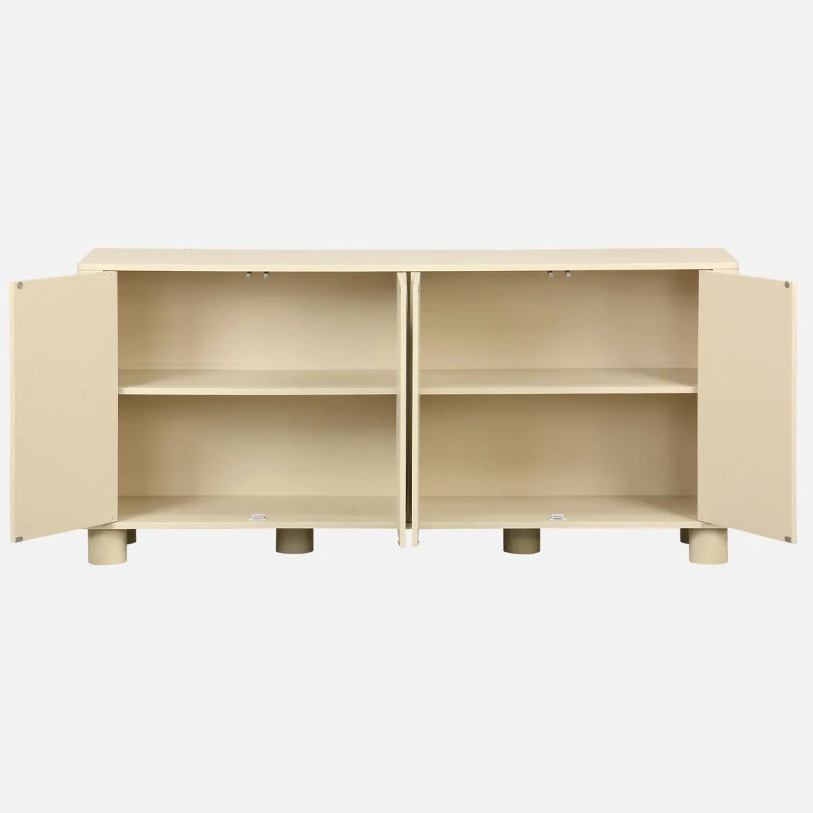 Credenza effetto legno di mango 4 ante, 155cm