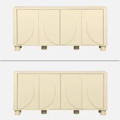 Credenza effetto legno di mango 4 ante, 155cm