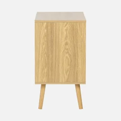 Credenza effetto noce 1 anta, 2 ripiani, 80cm
