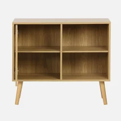 Credenza effetto noce 1 anta, 2 ripiani, 80cm