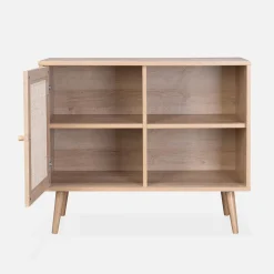 Credenza in cannage, 1 anta, 80cm