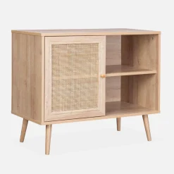 Credenza in cannage, 1 anta, 80cm