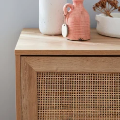Credenza in cannage, 1 anta, 80cm