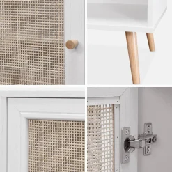 Credenza in cannage, 1 anta, 80cm