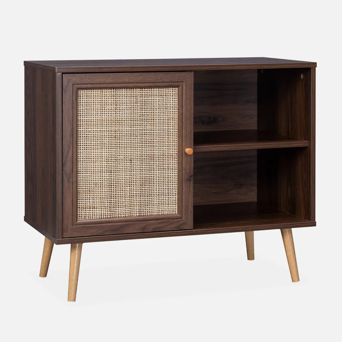 Credenza in cannage, 1 anta, 80cm