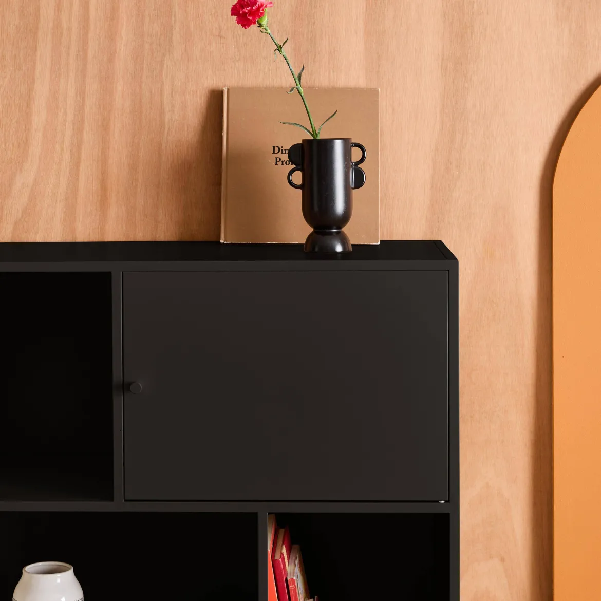 Credenza industriale in metallo con 6 scomparti