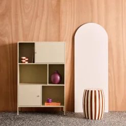 Credenza industriale in metallo con 6 scomparti