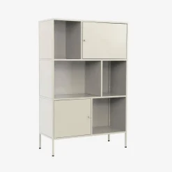 Credenza industriale in metallo con 6 scomparti