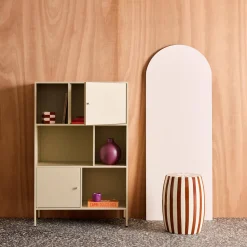 Credenza industriale in metallo con 6 scomparti