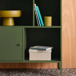 Credenza industriale in metallo con 6 scomparti