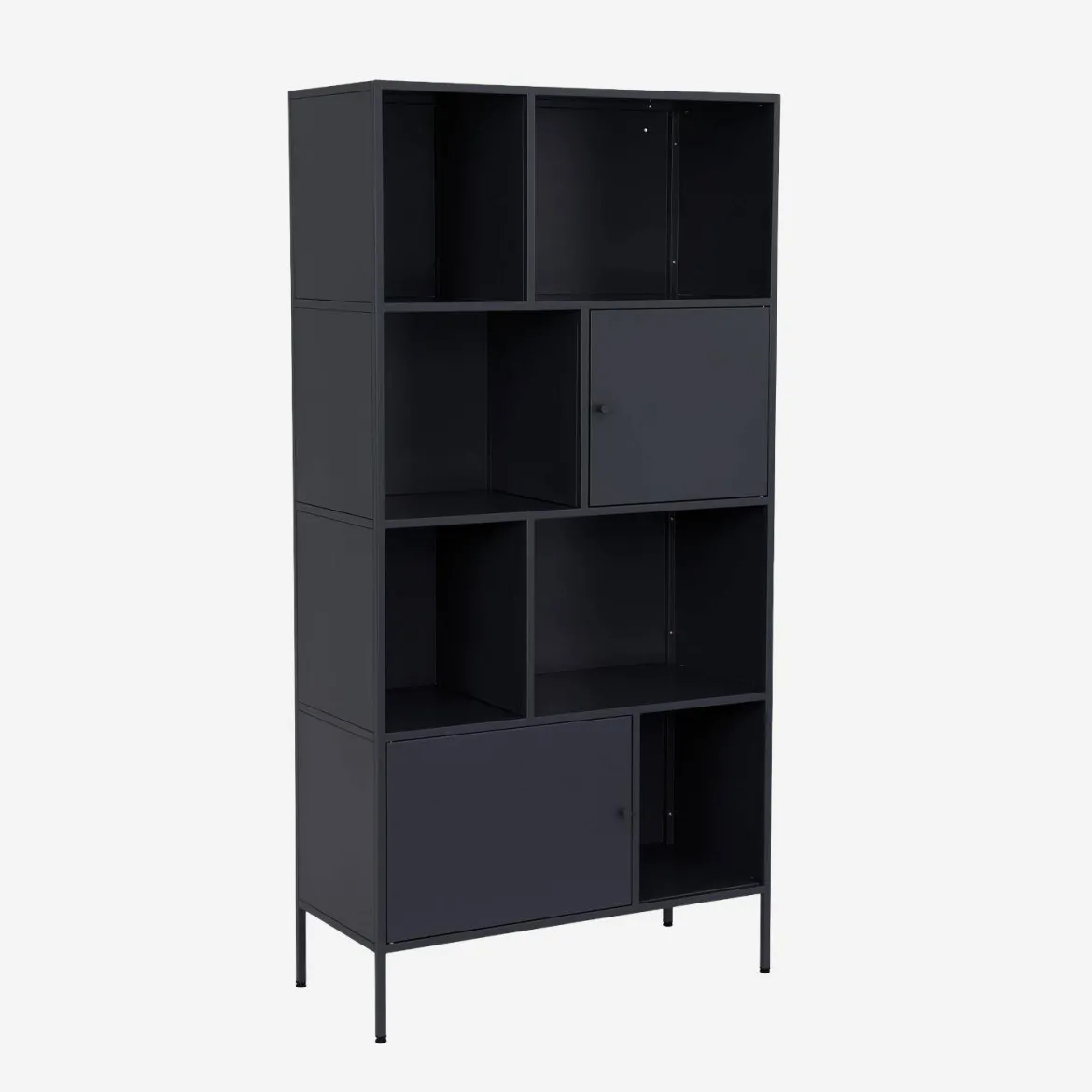 Credenza industriale in metallo con 8 scomparti