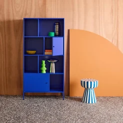 Credenza industriale in metallo con 8 scomparti
