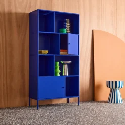 Credenza industriale in metallo con 8 scomparti