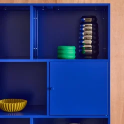 Credenza industriale in metallo con 8 scomparti