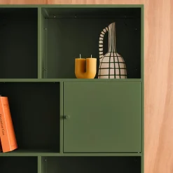 Credenza industriale in metallo con 8 scomparti