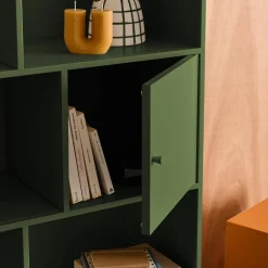Credenza industriale in metallo con 8 scomparti