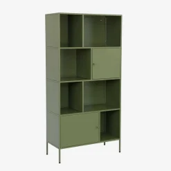 Credenza industriale in metallo con 8 scomparti