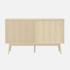 Credenza scandinava a 2 ante effetto legno, 150cm