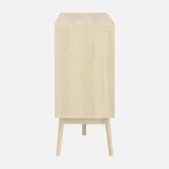 Credenza scandinava a 2 ante effetto legno, 150cm