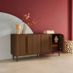 Credenza vintage effetto legno 4 ante, 160cm