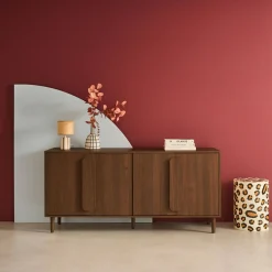 Credenza vintage effetto legno 4 ante, 160cm