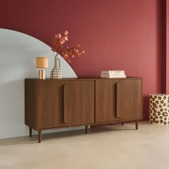 Credenza vintage effetto legno 4 ante, 160cm