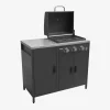 Cucina da esterno 3 moduli con barbecue a gas 3 bruciatori su piedi, termometro