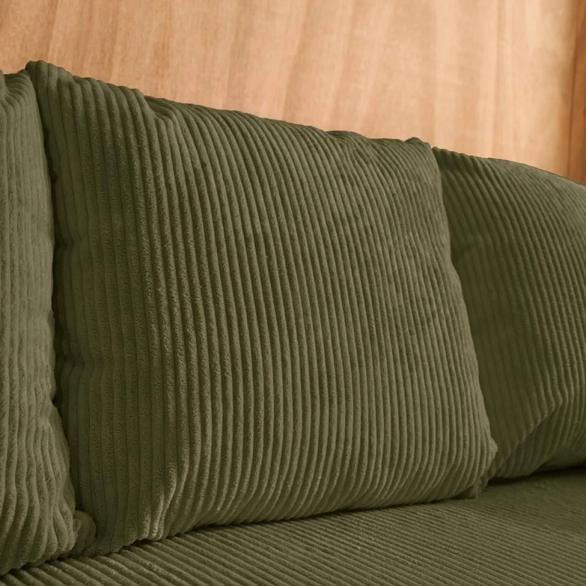 Divano letto angolare reversibile in velluto a coste, 3 posti