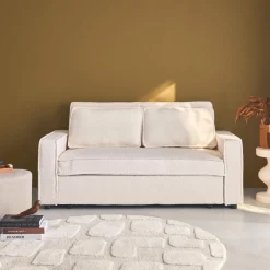 Divano letto bouclé, 2 posti