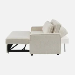 Divano letto bouclé, 2 posti